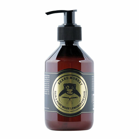 Beard Monkey Hair & Body Wash Lemongrass Rain Keha ja Juuste šampoon Meestele